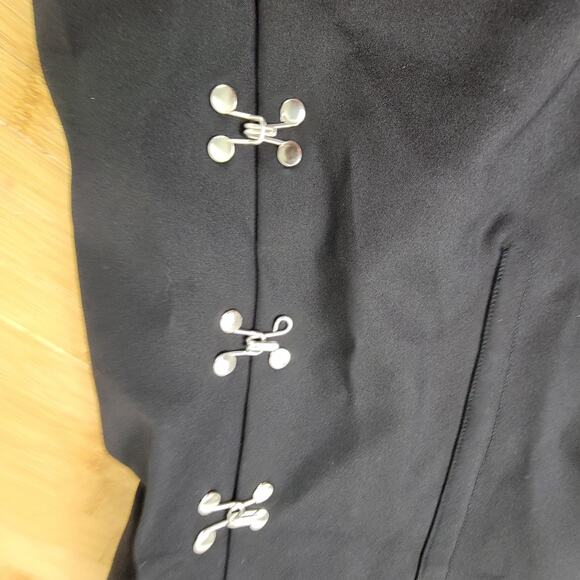 Dion Lee Accordion Pleat Mini Dress Size 8 Black Hook Eye Bustier Adjustable - Picture 5 of 9